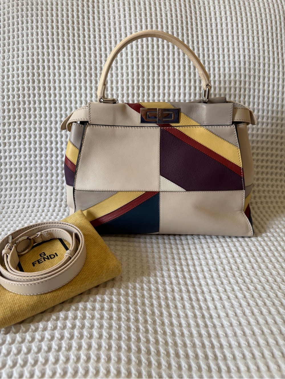 Fendi LIMITED EDITION Multicolor Patchwork Peekaboo